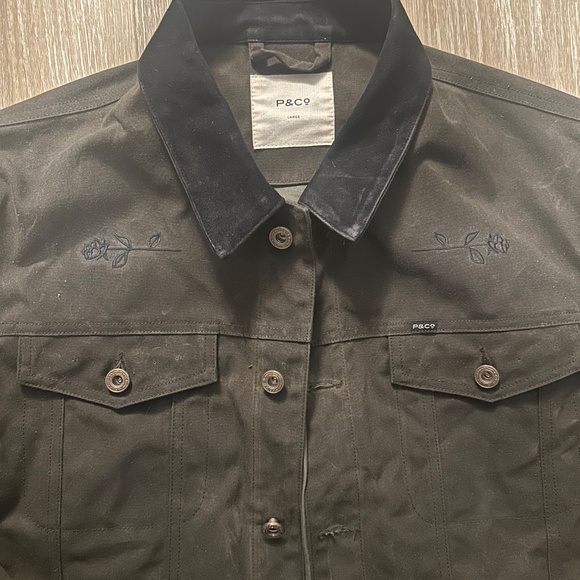 P&Co Wayfare Waxed Olive Canvas Jacket *RARE* - Picture 3 of 14